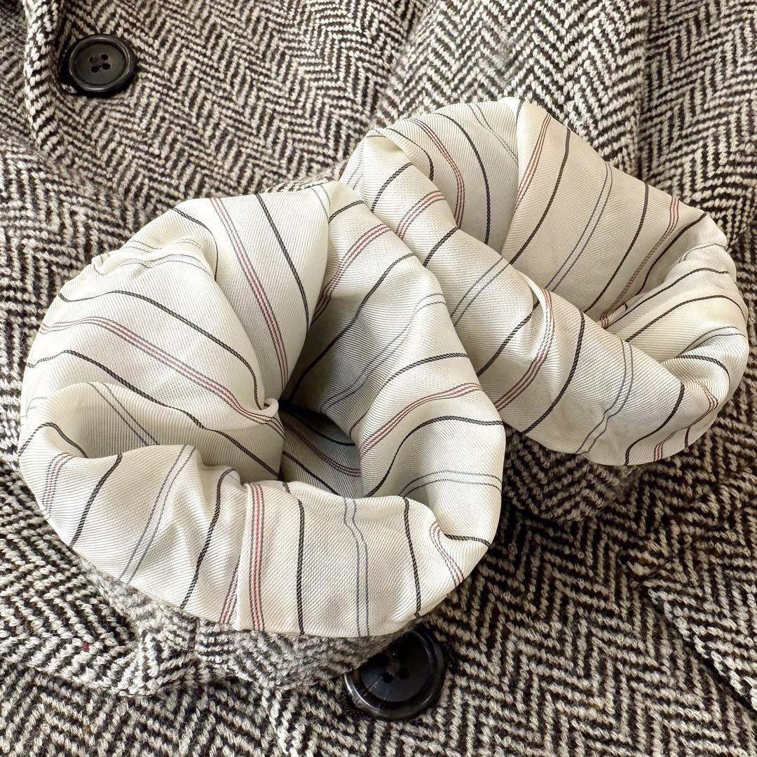 ラルフローレン【カシミヤ混ツイード／ヘリンボーン＆ネップ】テーラードジャケット