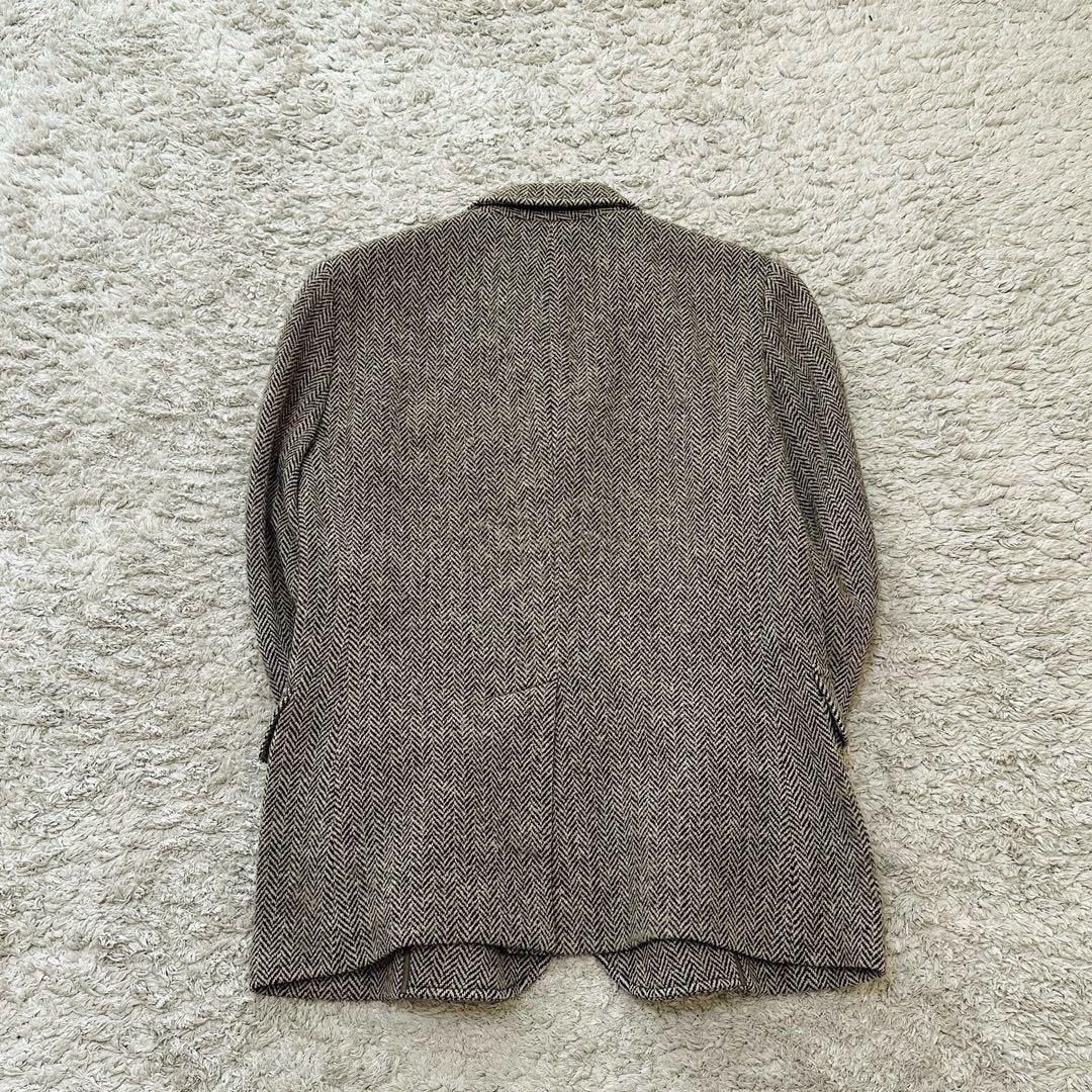 ラルフローレン【カシミヤ混ツイード／ヘリンボーン＆ネップ】テーラードジャケット