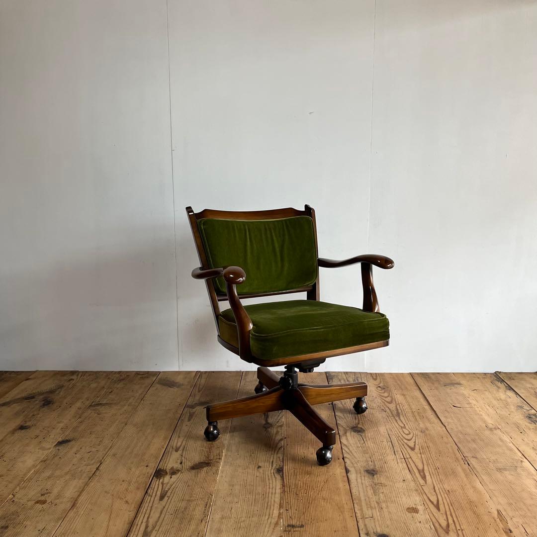 オールド カリモク karimoku コロニアル チェア 椅子 グリーン