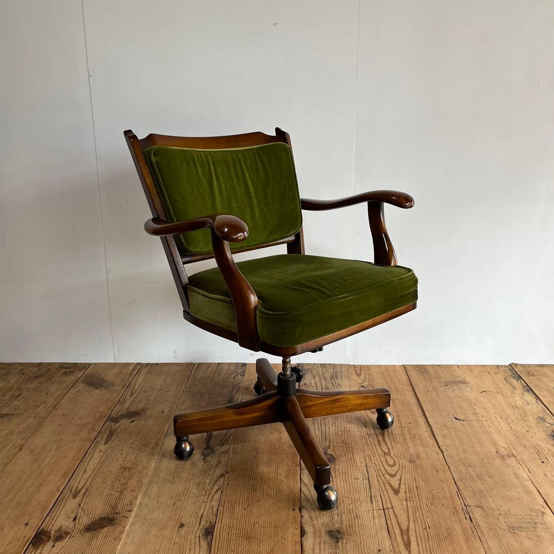 オールド カリモク karimoku コロニアル チェア 椅子 グリーン