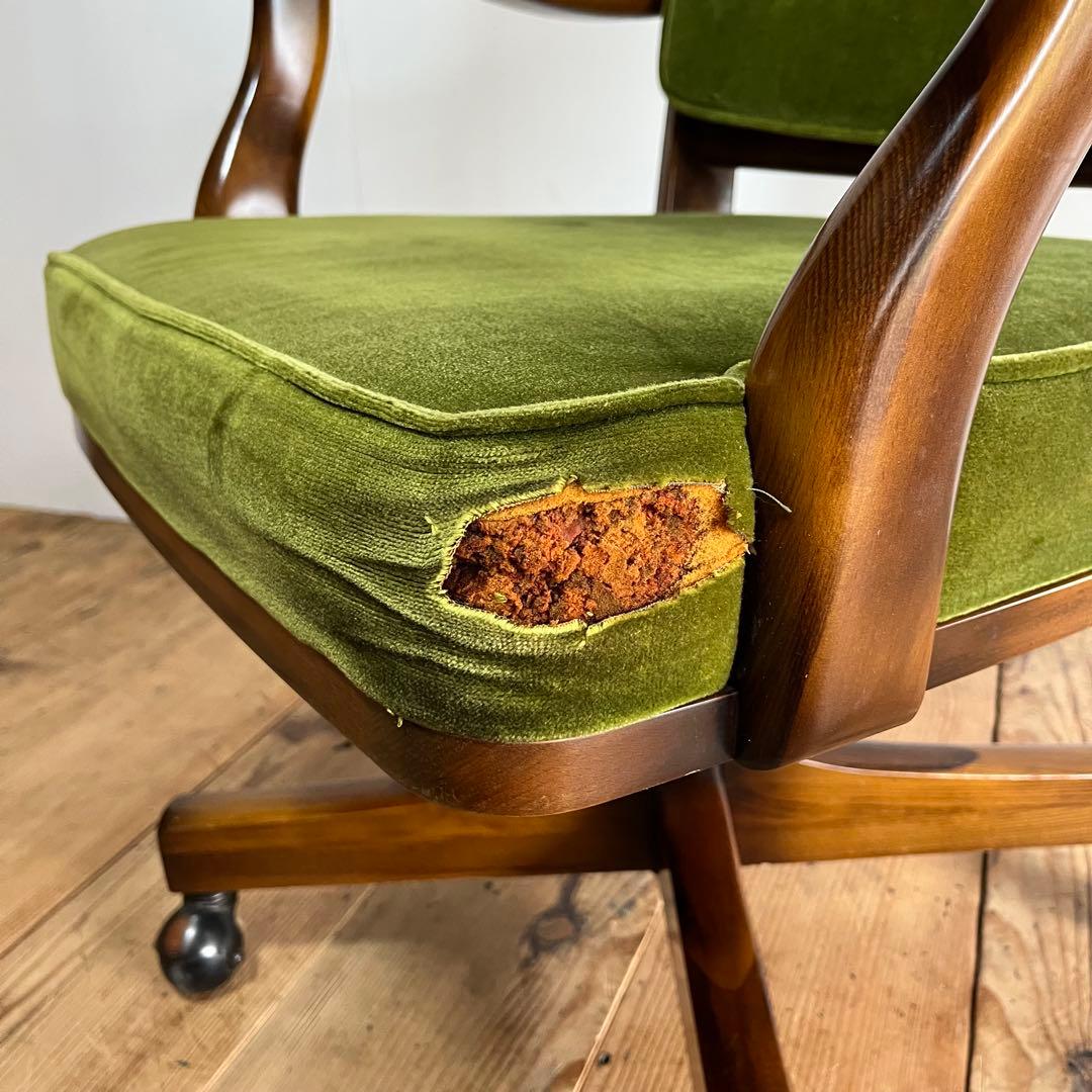 オールド カリモク karimoku コロニアル チェア 椅子 グリーン