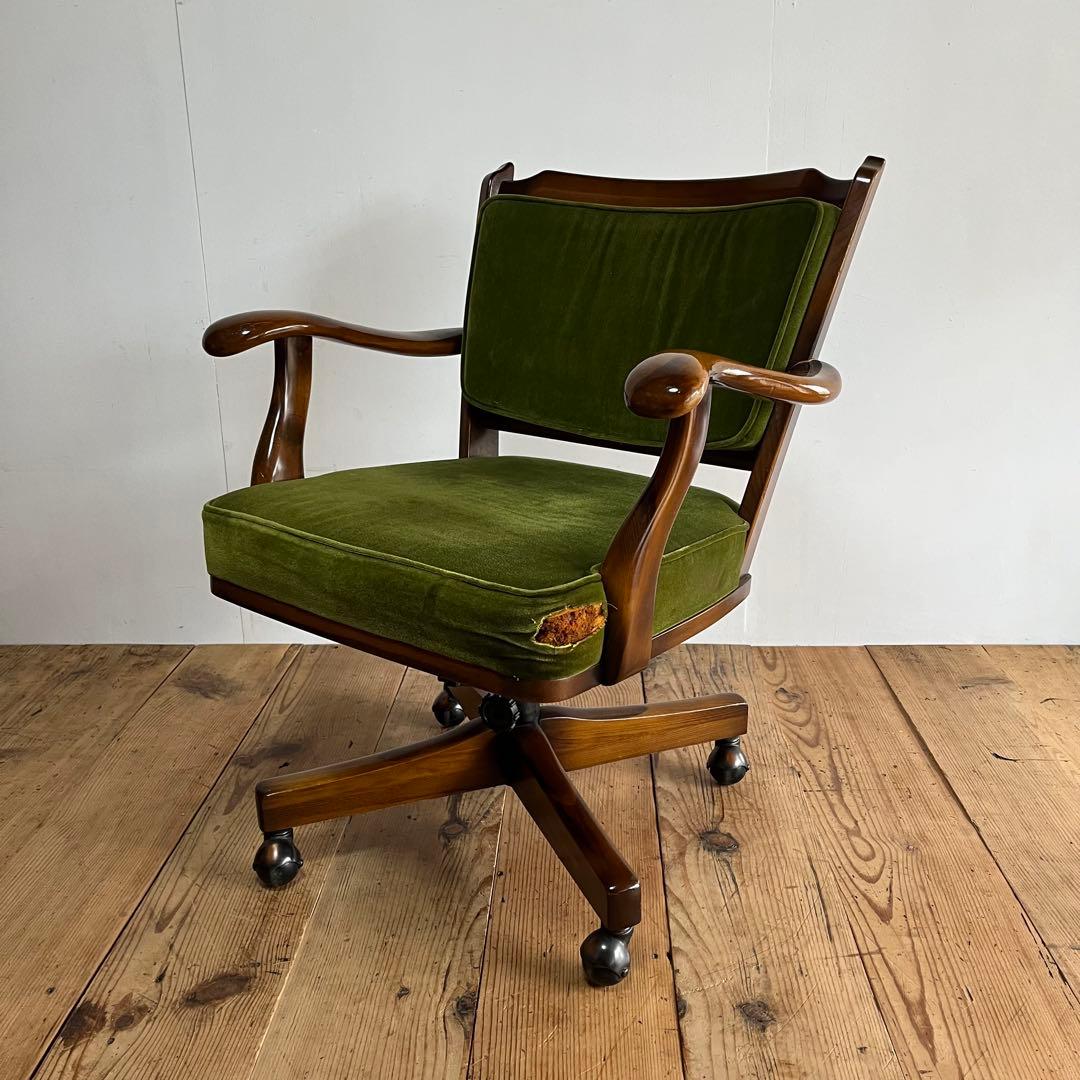 オールド カリモク karimoku コロニアル チェア 椅子 グリーン