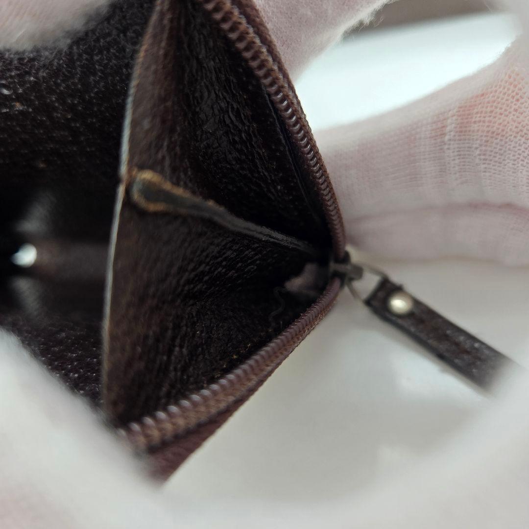 【美品】 GUCCI グッチ ケース 小銭入れ 財布 GG キャンバス 茶