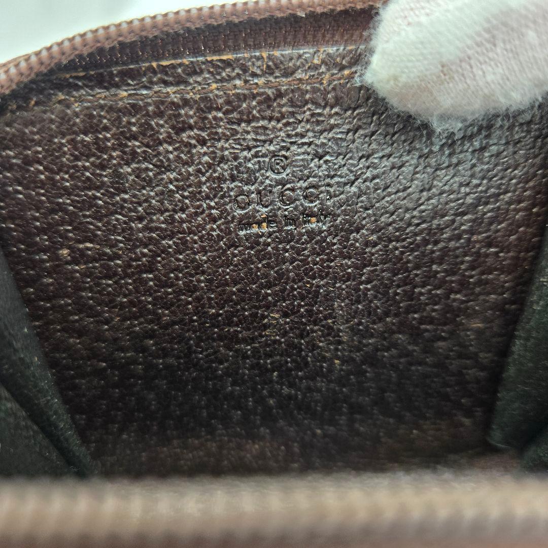 【美品】 GUCCI グッチ ケース 小銭入れ 財布 GG キャンバス 茶