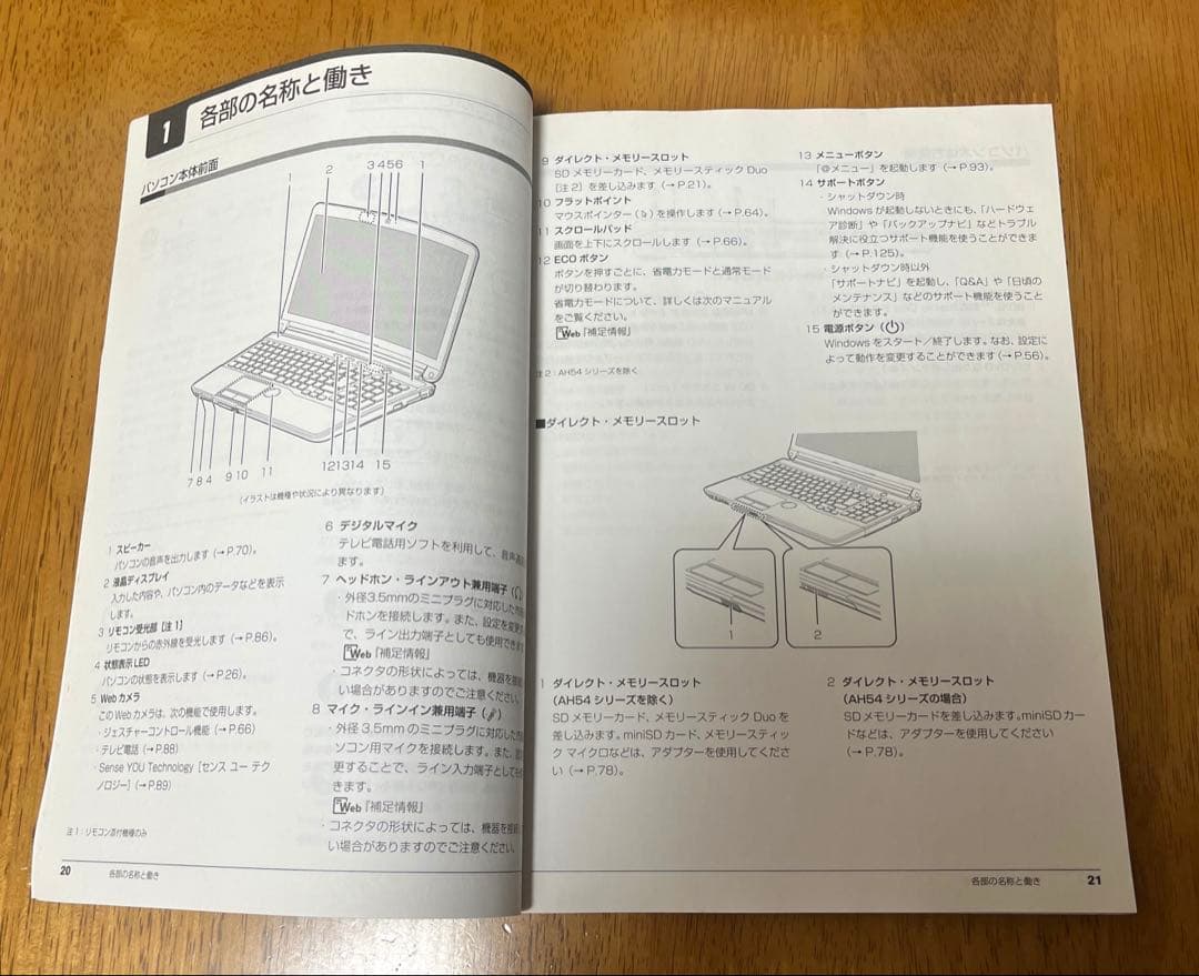 ノートパソコン/ 富士通 FMVA54EN7 (ジャンク品??) 取説付き!!