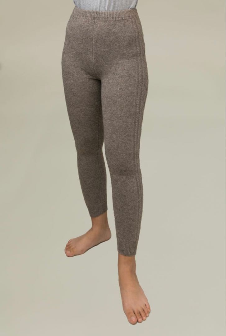 Biger ビゲル ヤク100% レギンス ダークブラウン Lサイズ レディース