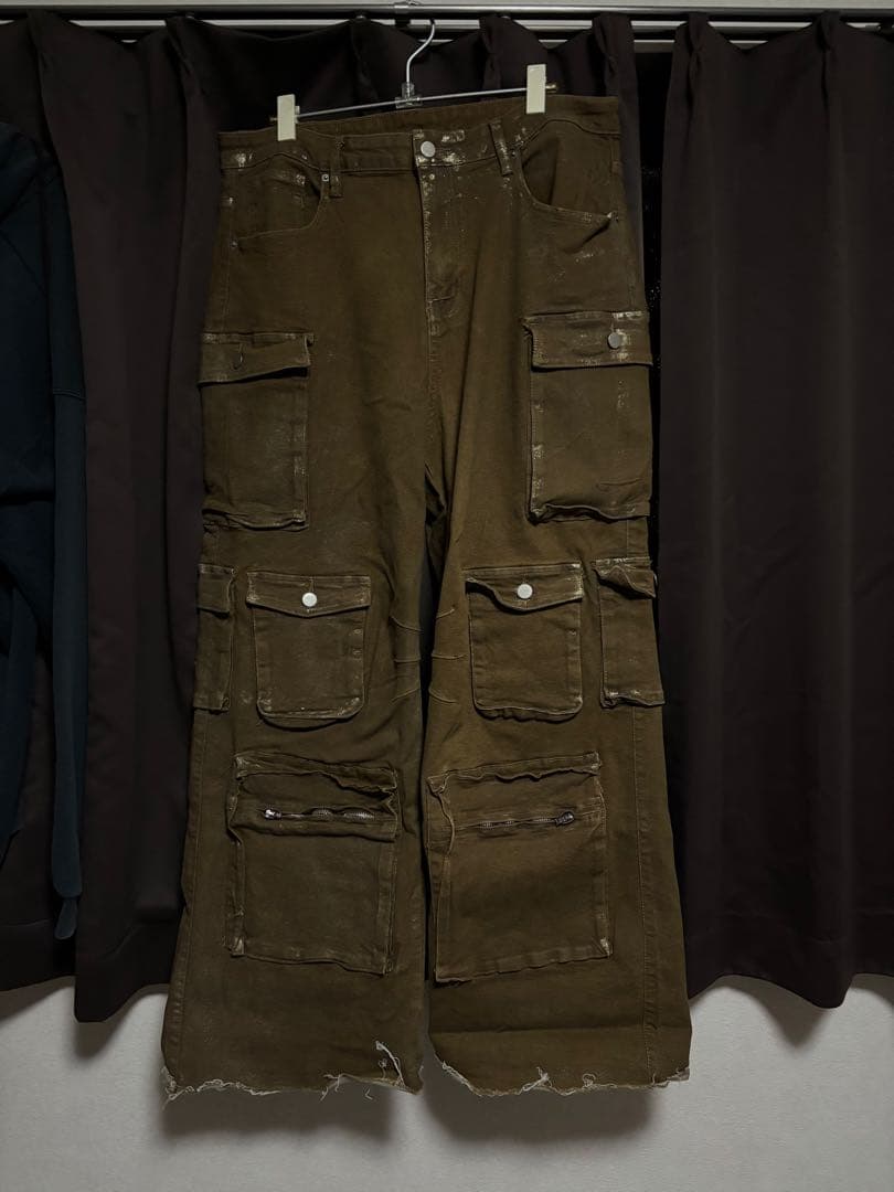 パンツ 00s brown gimmick cargo pants archive