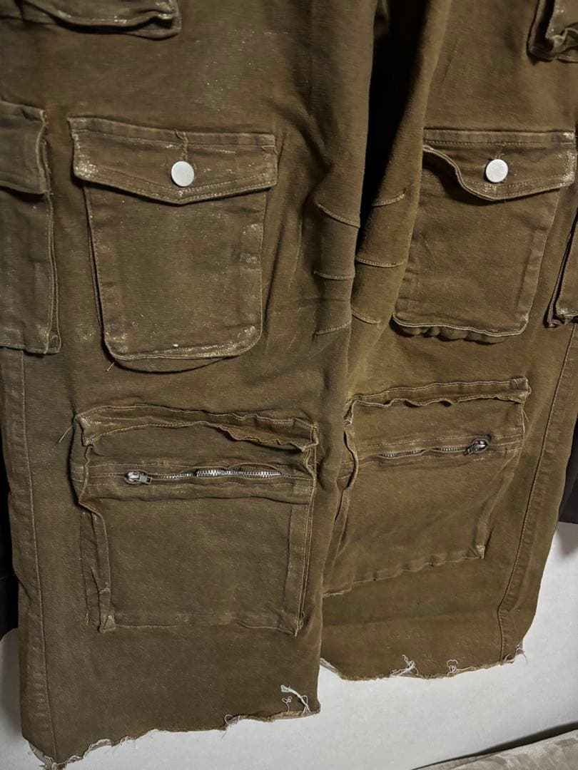 パンツ 00s brown gimmick cargo pants archive