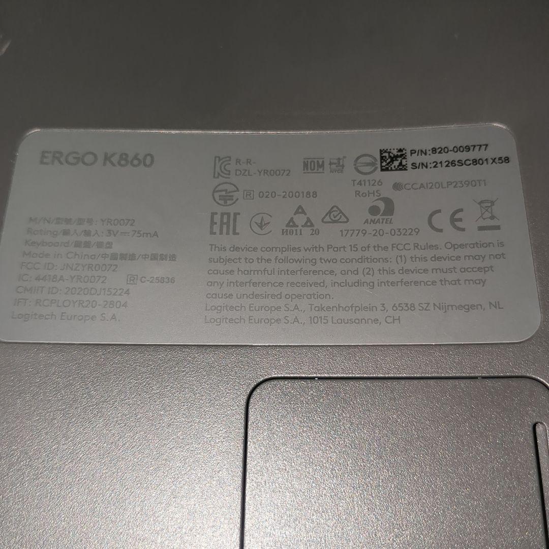 Logicool ERGO K860 ワイヤレスキーボード