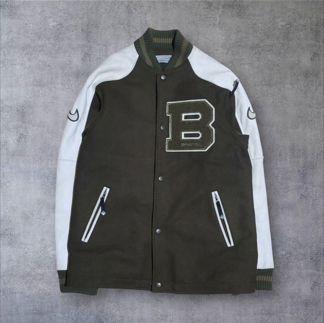 初期 F.C.R.B × NIKE スタジアムジャケット カーキ レザー M