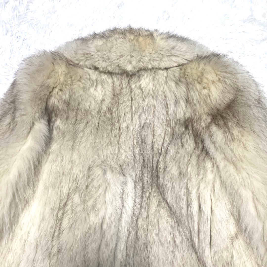 美品✨EMBA ボリューム　ブルーフォックス　ファーコート　L 毛皮　希少色