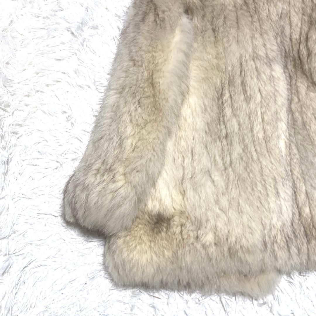 美品✨EMBA ボリューム　ブルーフォックス　ファーコート　L 毛皮　希少色