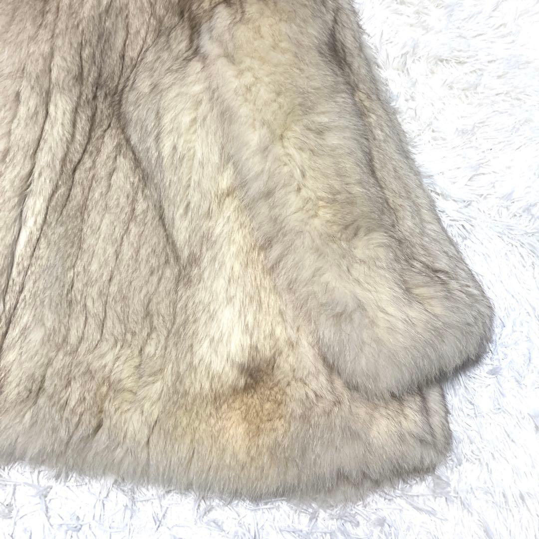 美品✨EMBA ボリューム　ブルーフォックス　ファーコート　L 毛皮　希少色