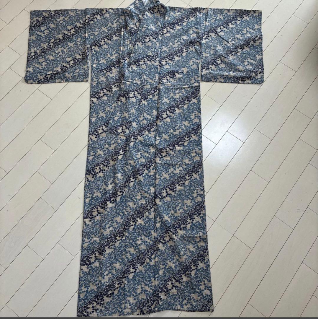 竺仙 風　奥州小紋 調　浴衣　綿紬