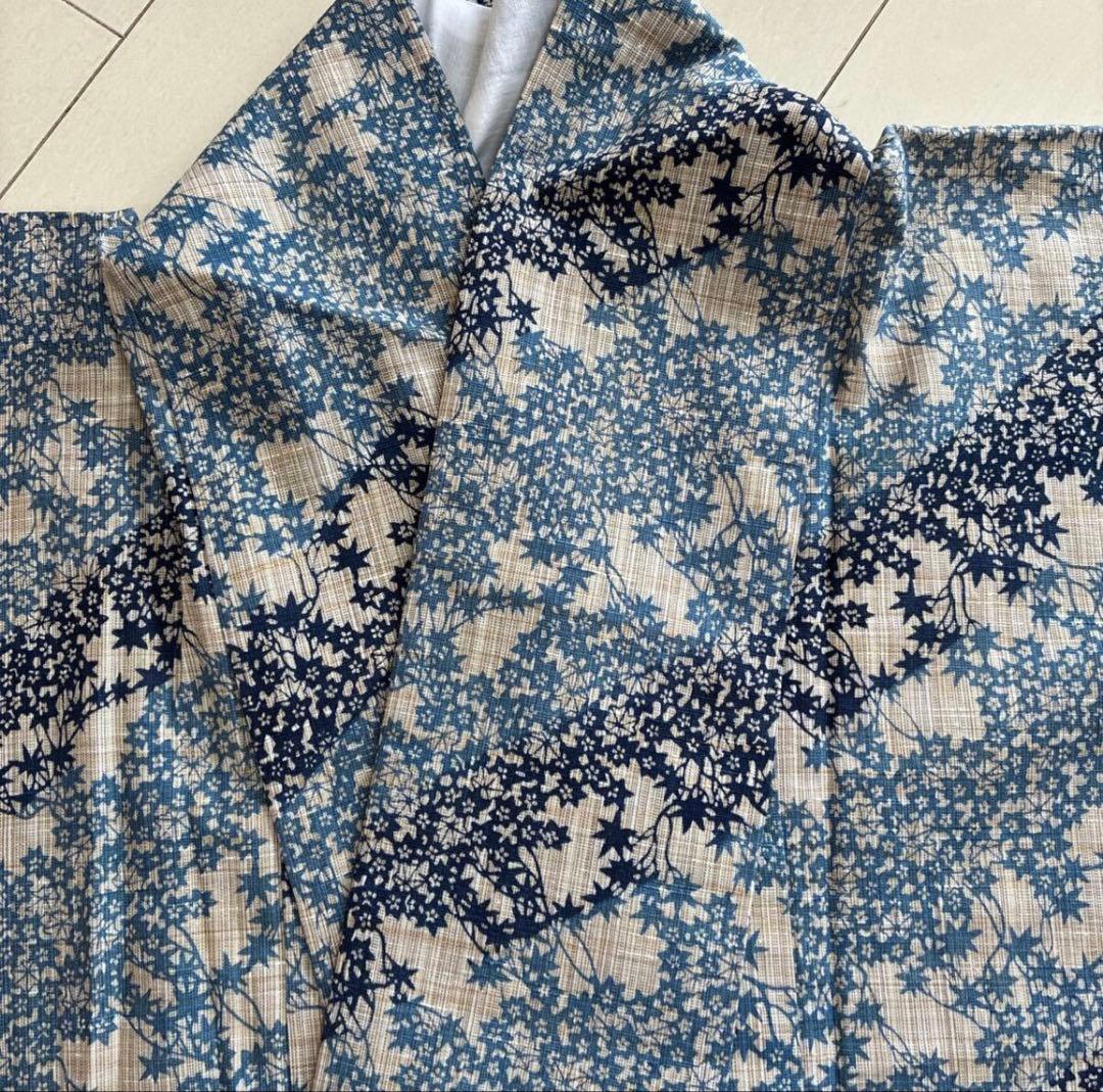 竺仙 風　奥州小紋 調　浴衣　綿紬