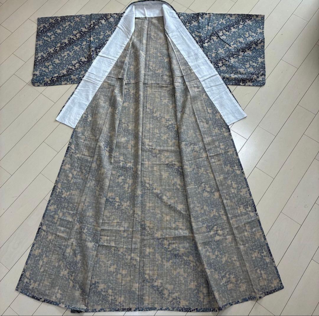 竺仙 風　奥州小紋 調　浴衣　綿紬