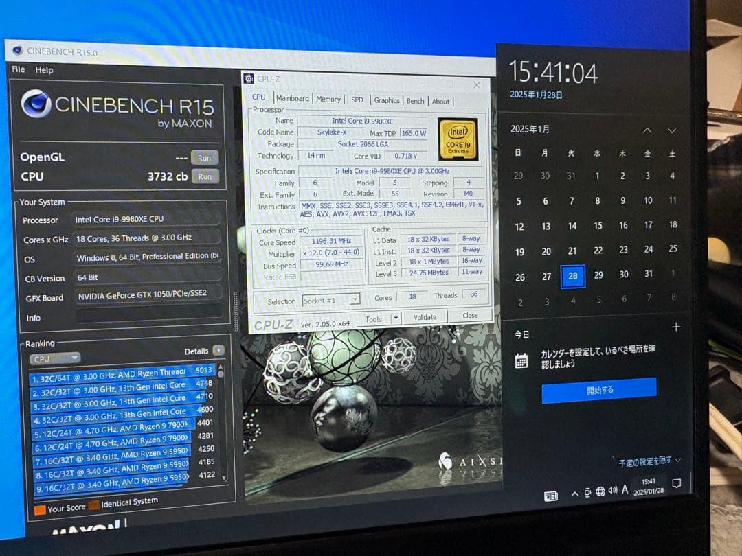 Intel Core i9-9980XE CPU 18コア36スレッド