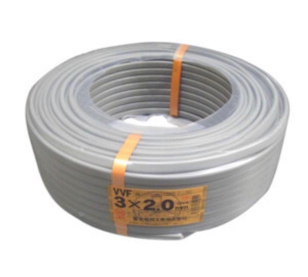 値引きVVF2.0-3c 100m 赤白黒　新品未使用