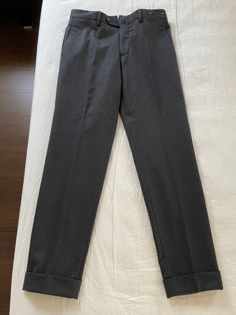 【美品】 PT01 ウールサキソニーパンツ 秋冬 46グレー EVO FIT