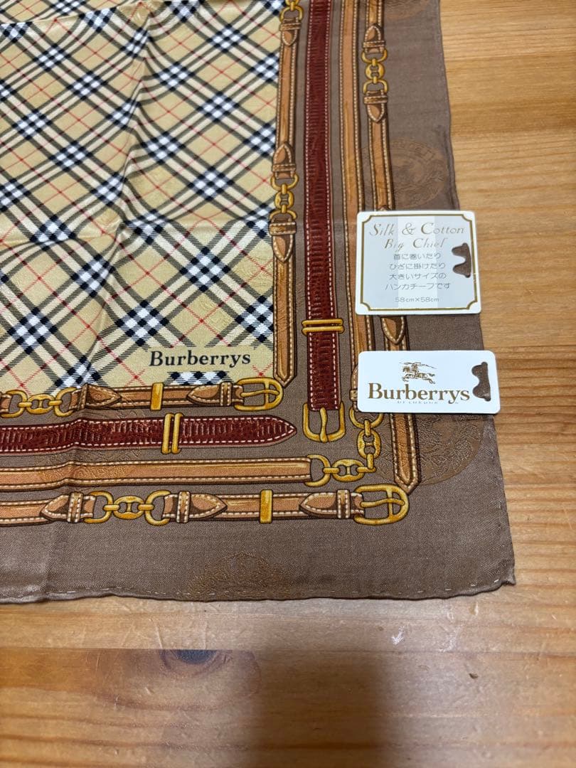 H*a様 シルク&コットンBurberrys チェック柄 ハンカチ 5点セット
