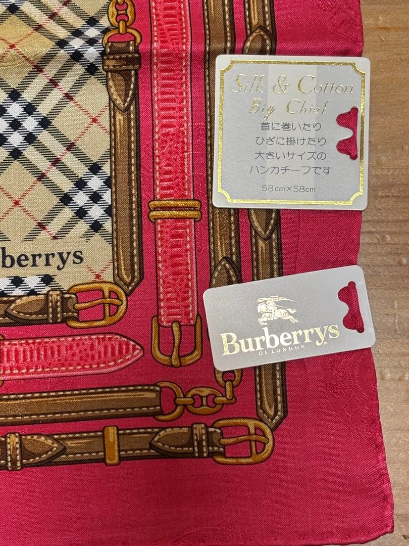 H*a様 シルク&コットンBurberrys チェック柄 ハンカチ 5点セット