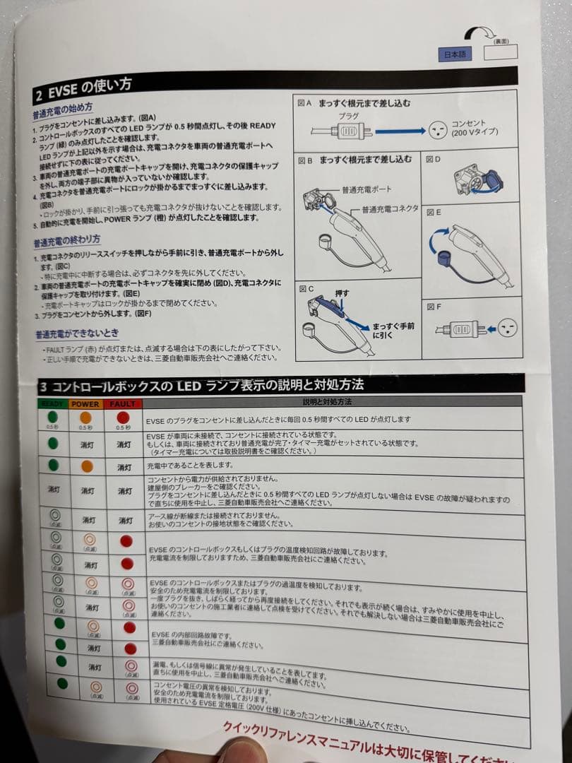 ★2025 新型モデル充電ケーブル新型アウトランダー付属の新品未使用♪三菱純正