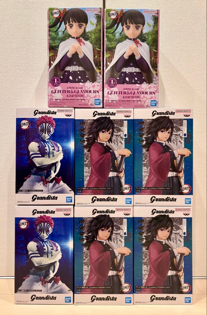 鬼滅の刃 フィギュア 冨岡義勇＆猗窩座&栗花落カナヲ 8体セット