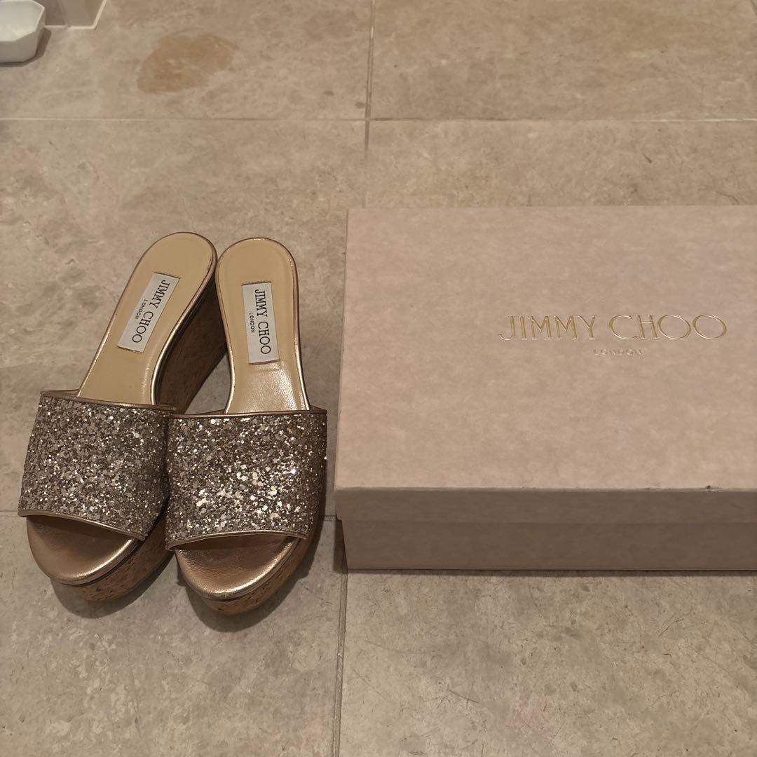 ジミーチュウ　スパンコール　サンダル　美品　36