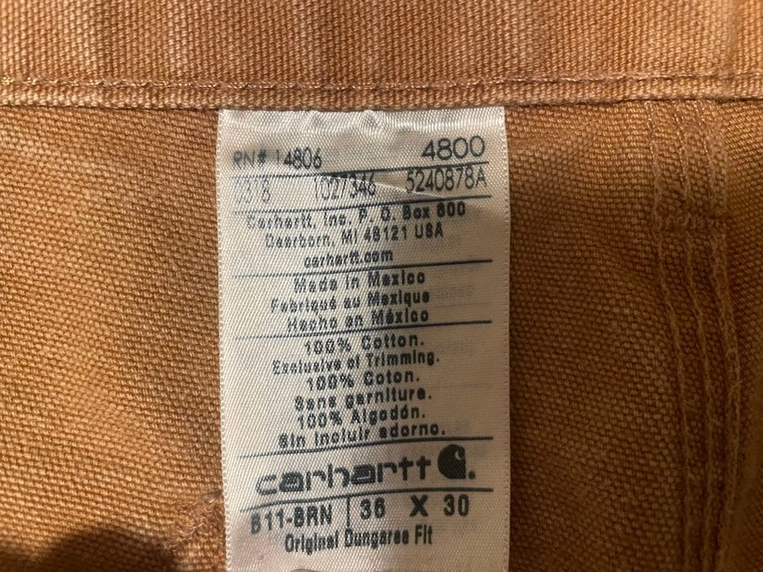 ペンキCarhartt ペインターパンツ 36 x 30 ブラウン