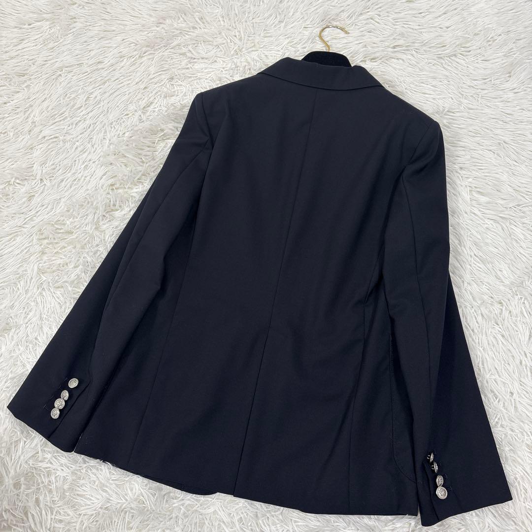 美品　ウィムガゼット　テーラードジャケット　紺色　銀ボタン　紺ブレ　フリーサイズ