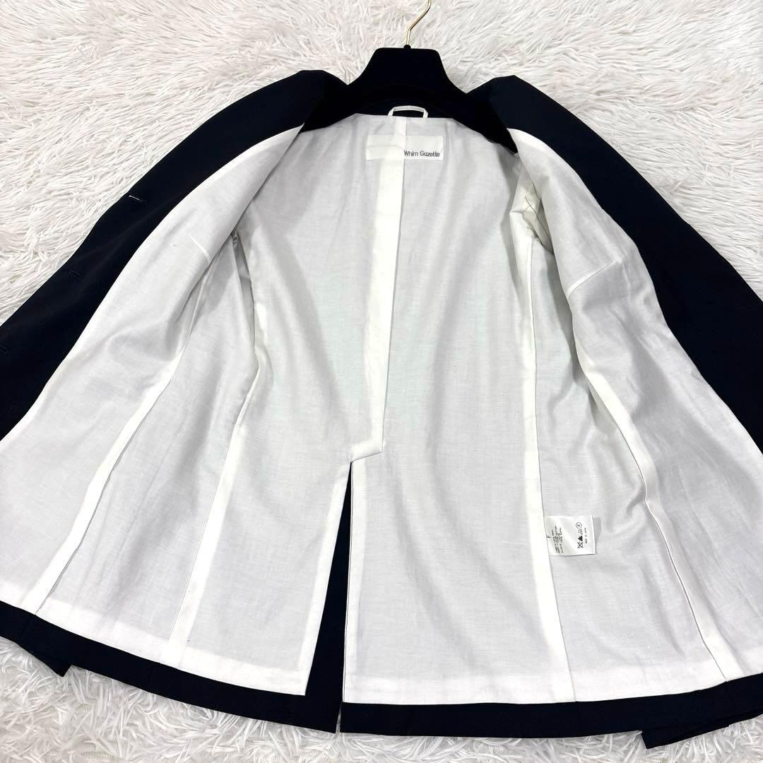 美品　ウィムガゼット　テーラードジャケット　紺色　銀ボタン　紺ブレ　フリーサイズ