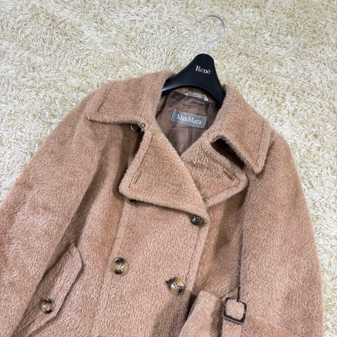 マックスマーラ　高級ライン　バージンウール　アルパカ　Pコート　ベージュ