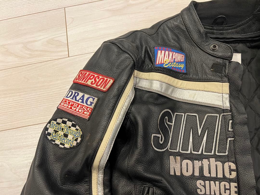 SIMSON レザー ジャケット シンプソン　ライディングジャケット