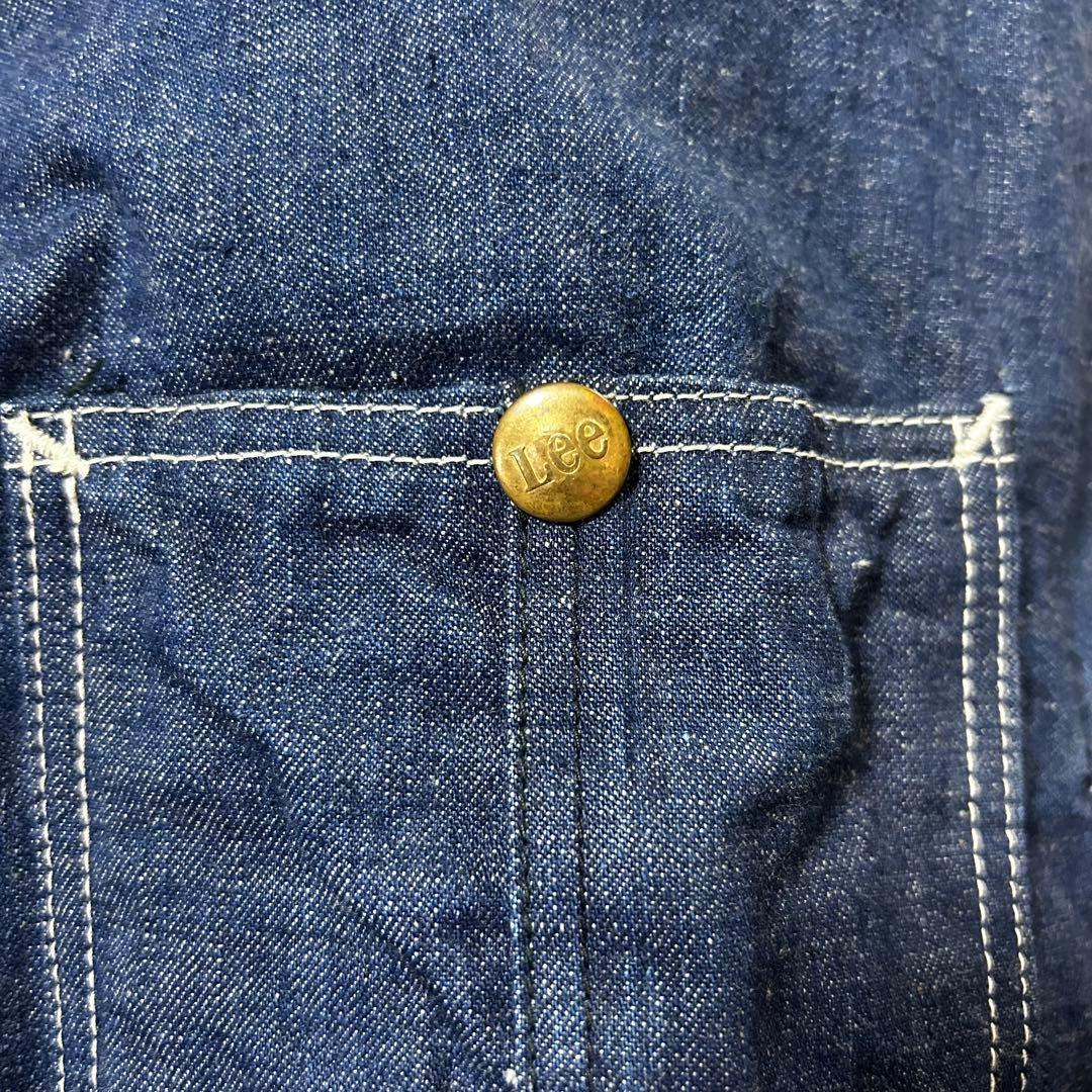ビッグサイズ　Lee 91-J カバーオール デニム 濃紺 　ワンウオッシュ