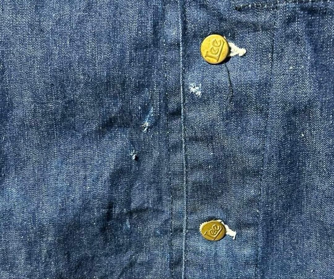 ビッグサイズ　Lee 91-J カバーオール デニム 濃紺 　ワンウオッシュ