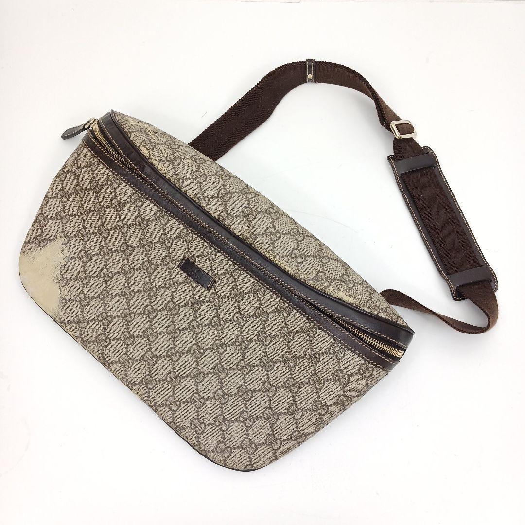 ✨ジャンク特価✨グッチ GGスプリーム ボディーバック ウエストバック