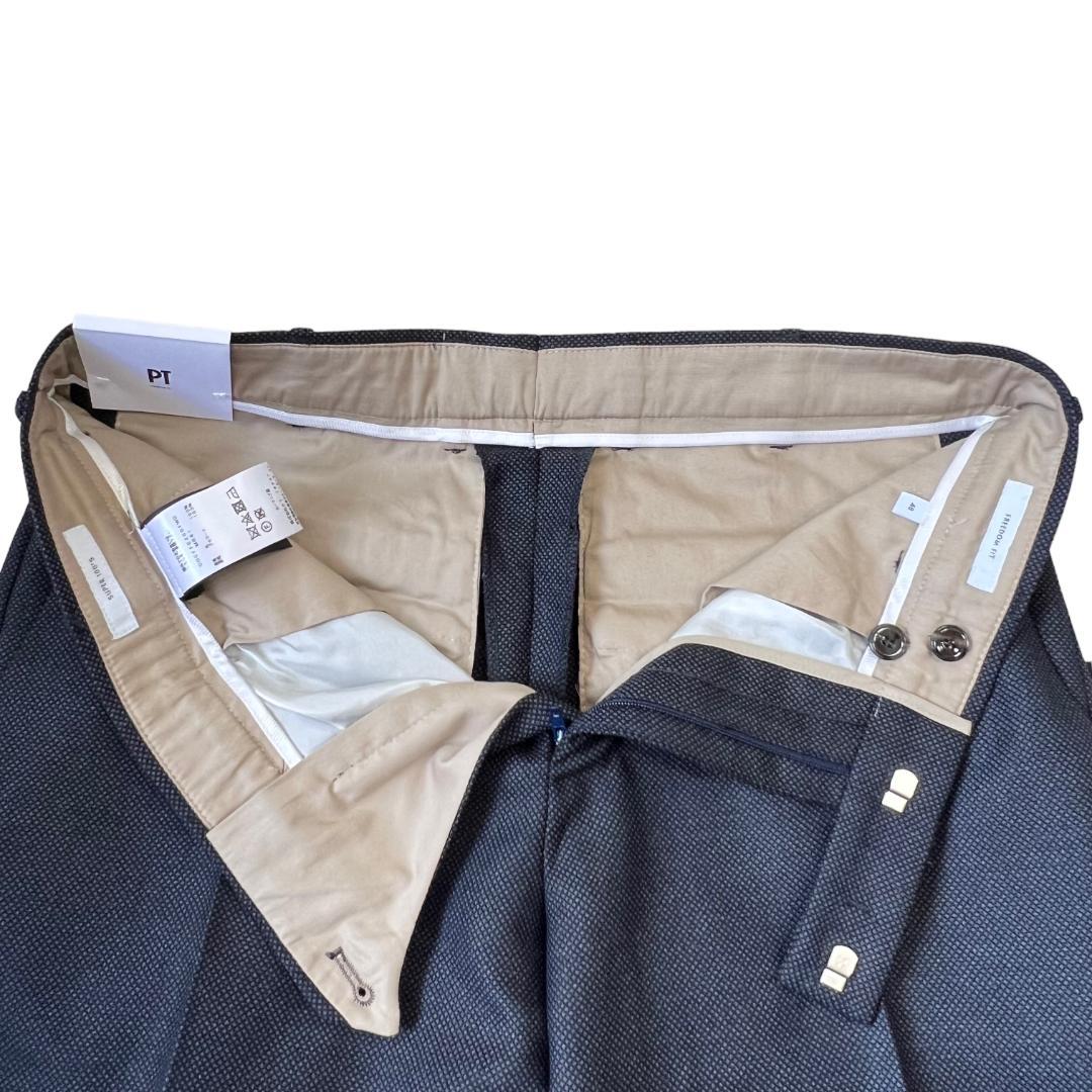 PT TORINO ウール スラックス 48 ダークネイビー 濃紺 トリノ 新品