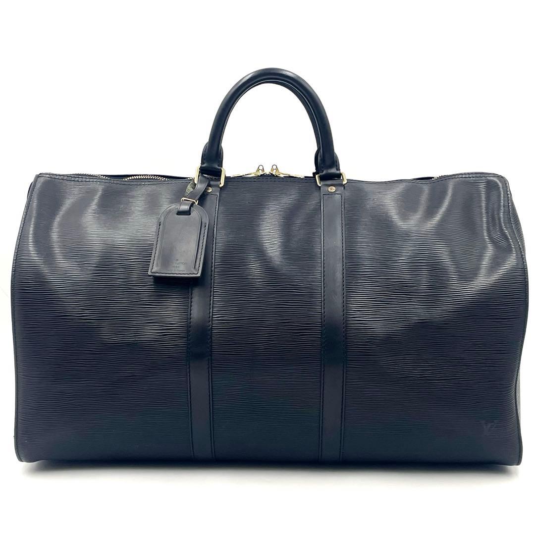 【美品】ルイヴィトン キーポル 50ボストンバッグ エピ ブラック M42962