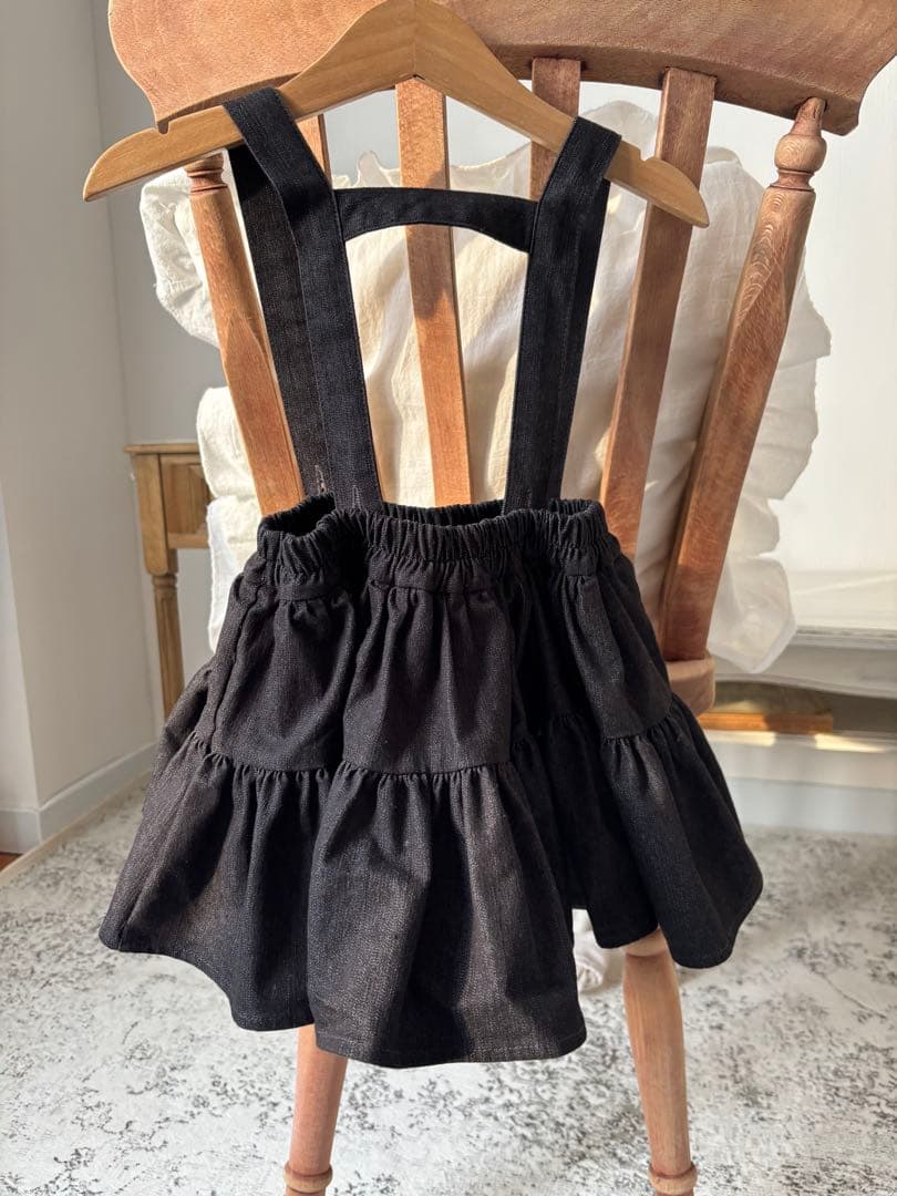 その他 wonnyribbon black denim skirt