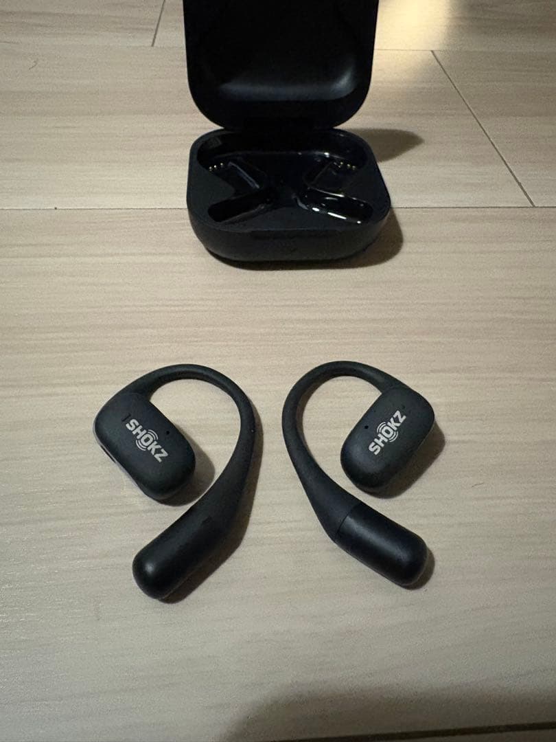Shokz OpenFit（初代） オープンイヤー ワイヤレスイヤホン ブラック