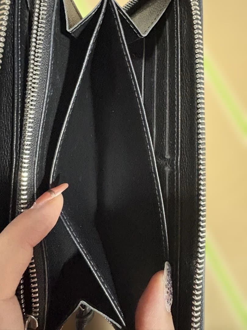 Louis Vuitton ネイビー レザー 長財布