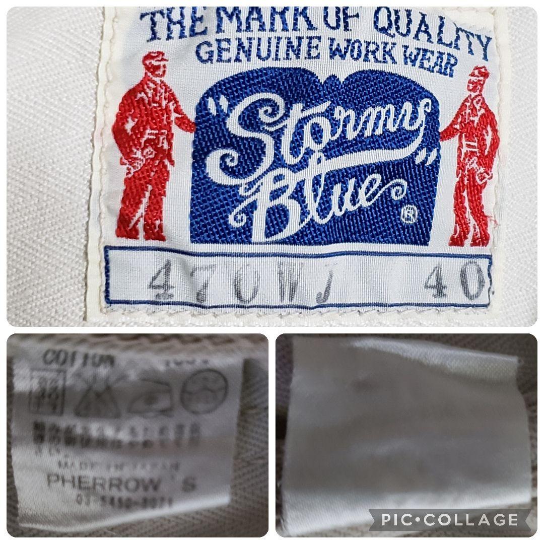 Pherrow's STORMY BLUE　短丈　40　ワッペン　ヘリンボーン