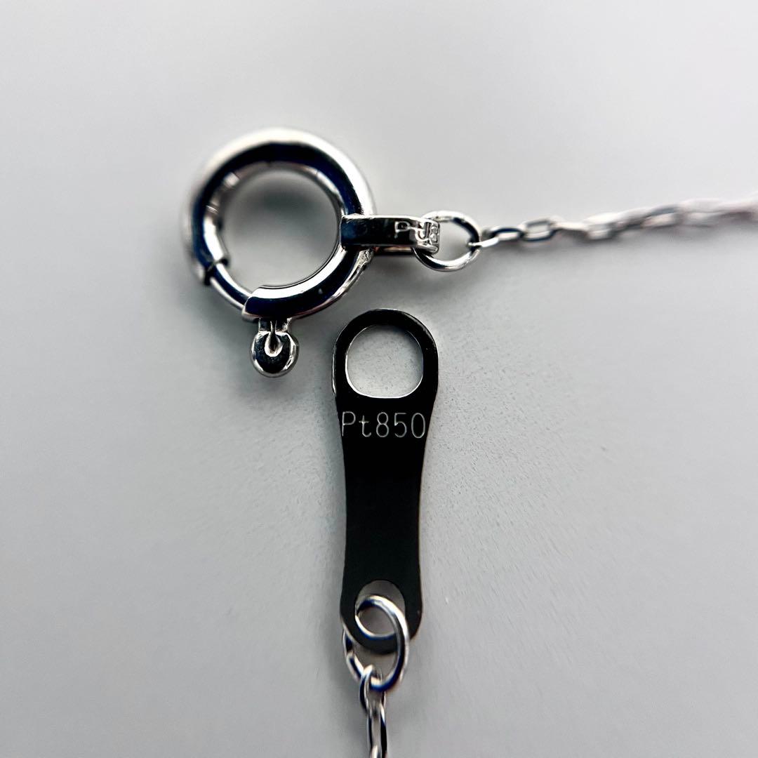 【新品未使用】Pt900/850 0.03ctダイヤモンドネックレス 証明書付属