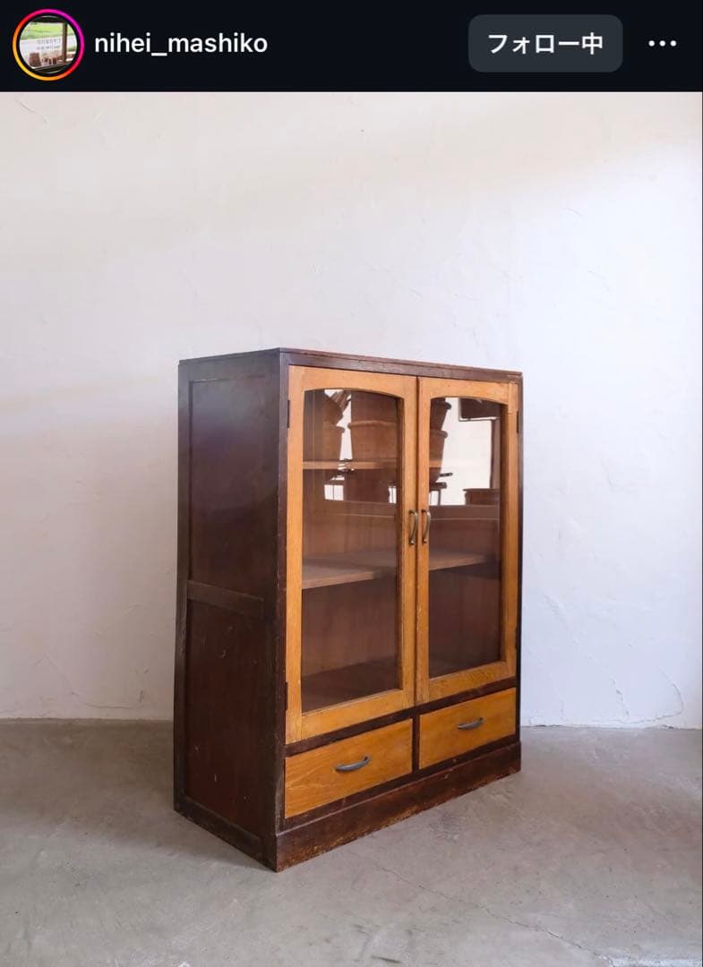 仁平古家具店/木製食器棚 /本棚