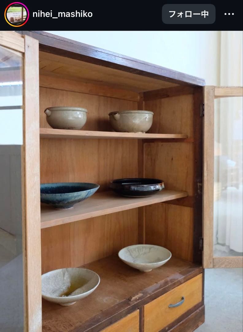 仁平古家具店/木製食器棚 /本棚