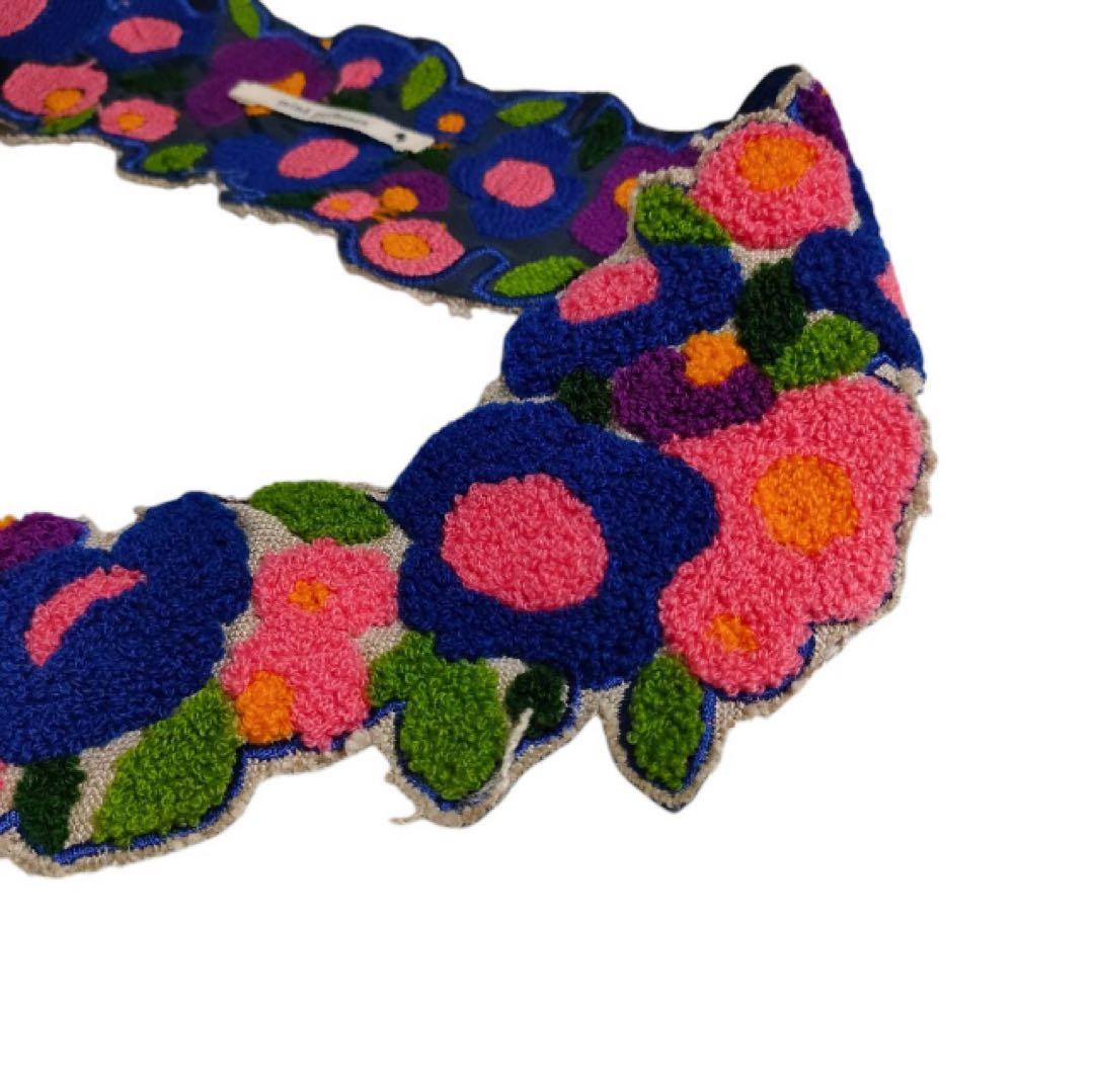 ミナペルホネン flower curtain ベルト　刺繍　フラワーカーテン