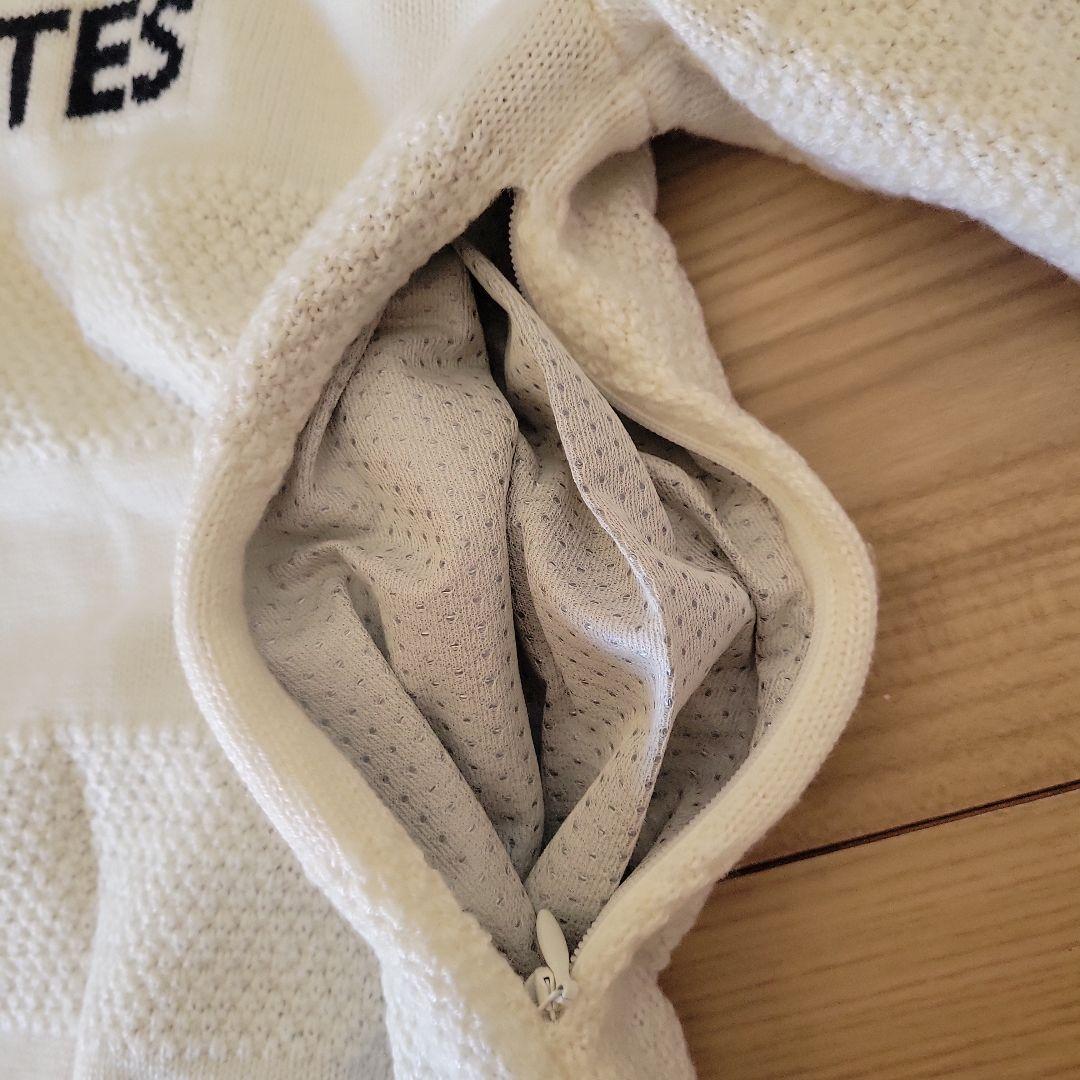 可愛く防寒❤PEARLY GATES蓄熱裏地付きウールニット ホワイト☆