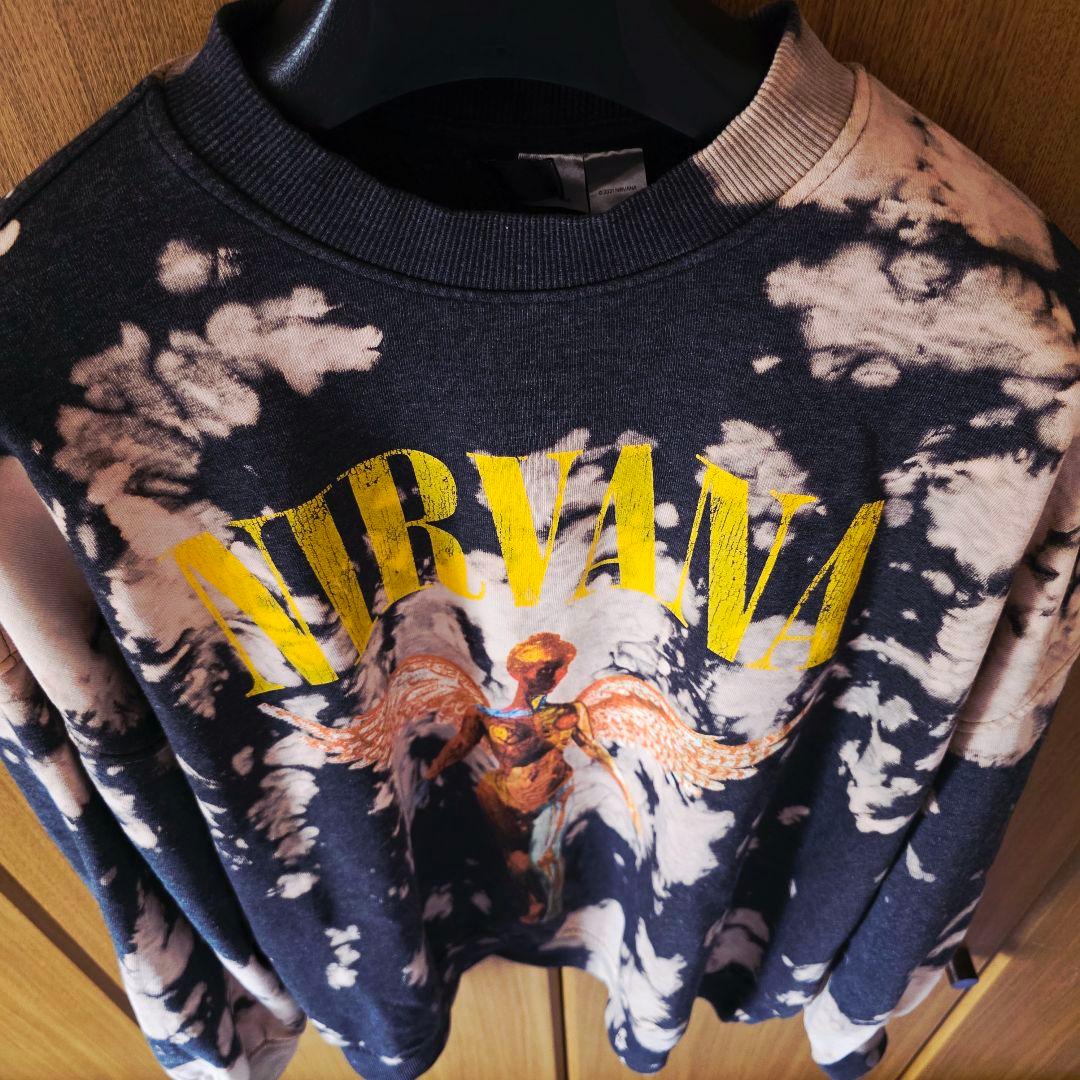 ヨッシー　NIRVANA タイダイプリント スウェット　トレーナー　裏起毛
