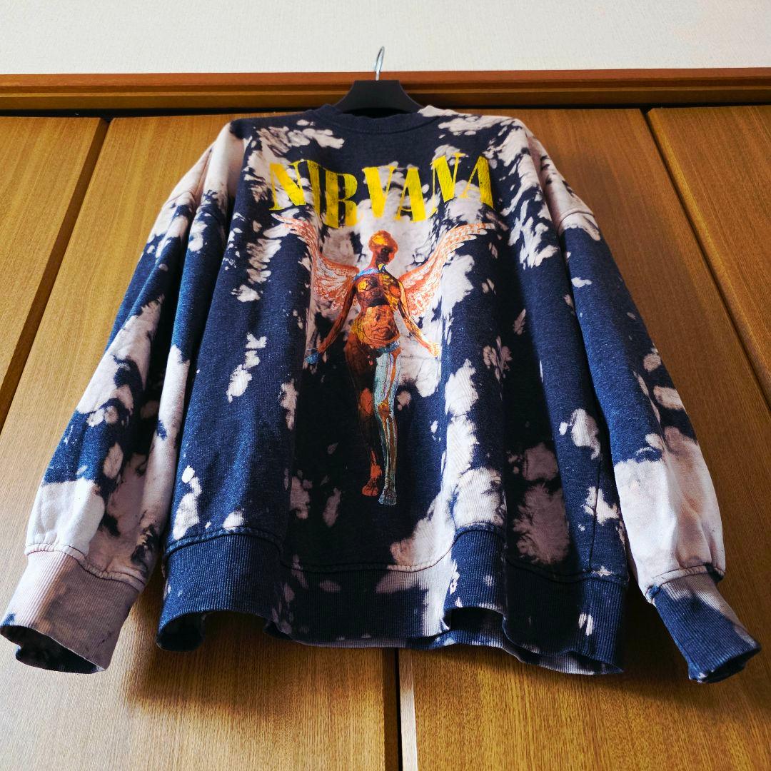 ヨッシー　NIRVANA タイダイプリント スウェット　トレーナー　裏起毛