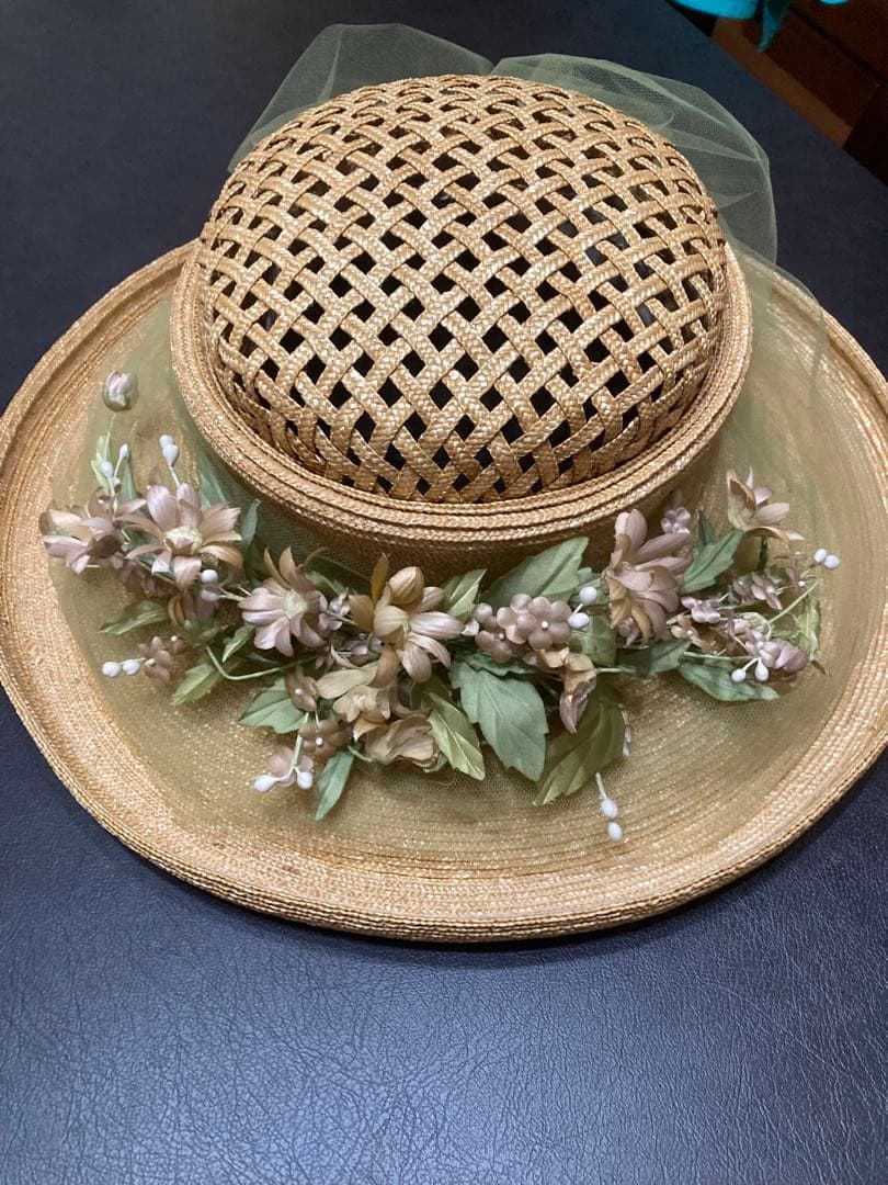 天然草　帽子